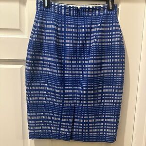 Banana Republic Blue and White Pencil Skirt